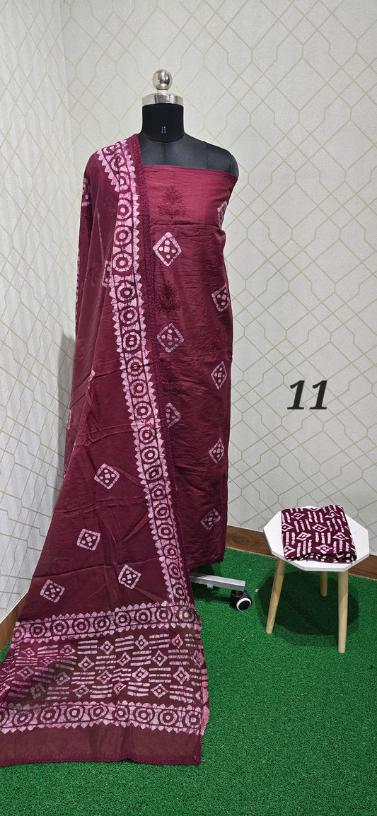 Bathik Silk suit - 11