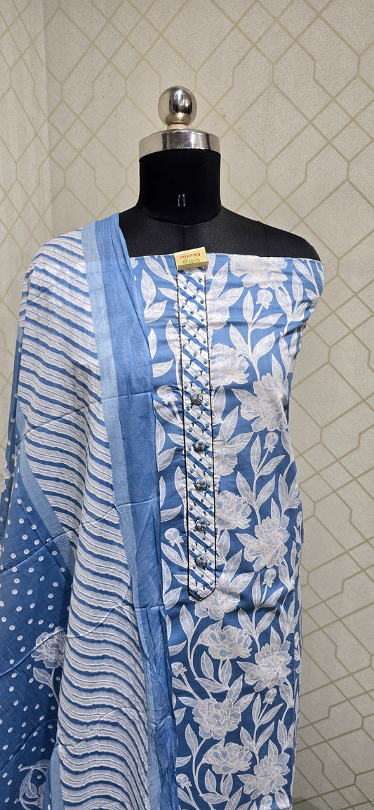 Premium Pure Cotton Suit - 91