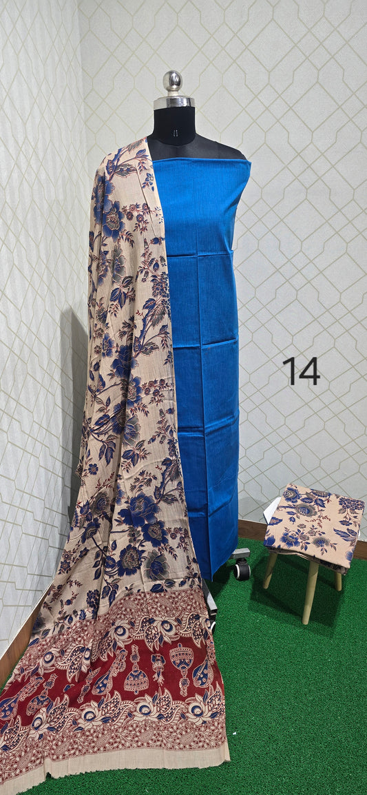 Kalamkari 3 piece Cotton suit - 14