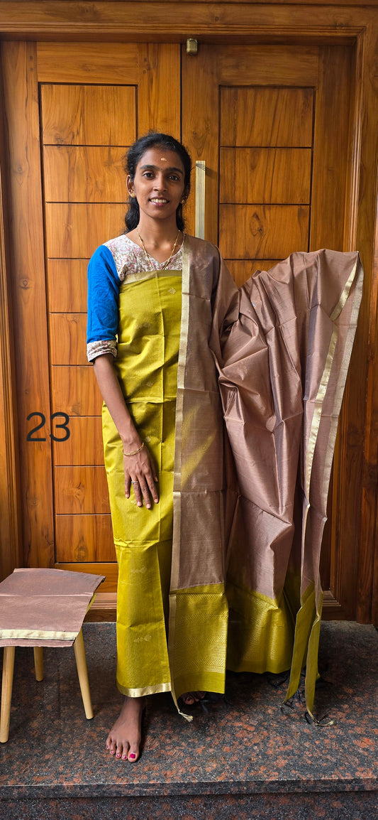 Pure Silk Cotton Suit  - 23
