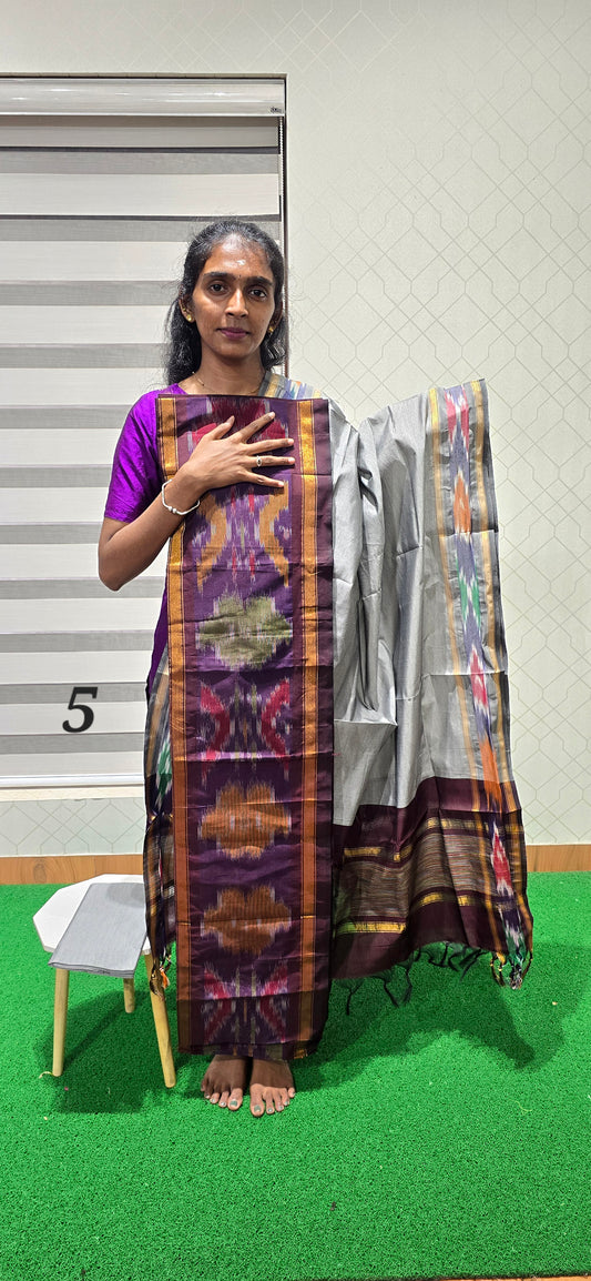 Pochampalli Ikkat Sico with border dupatta - PIS05