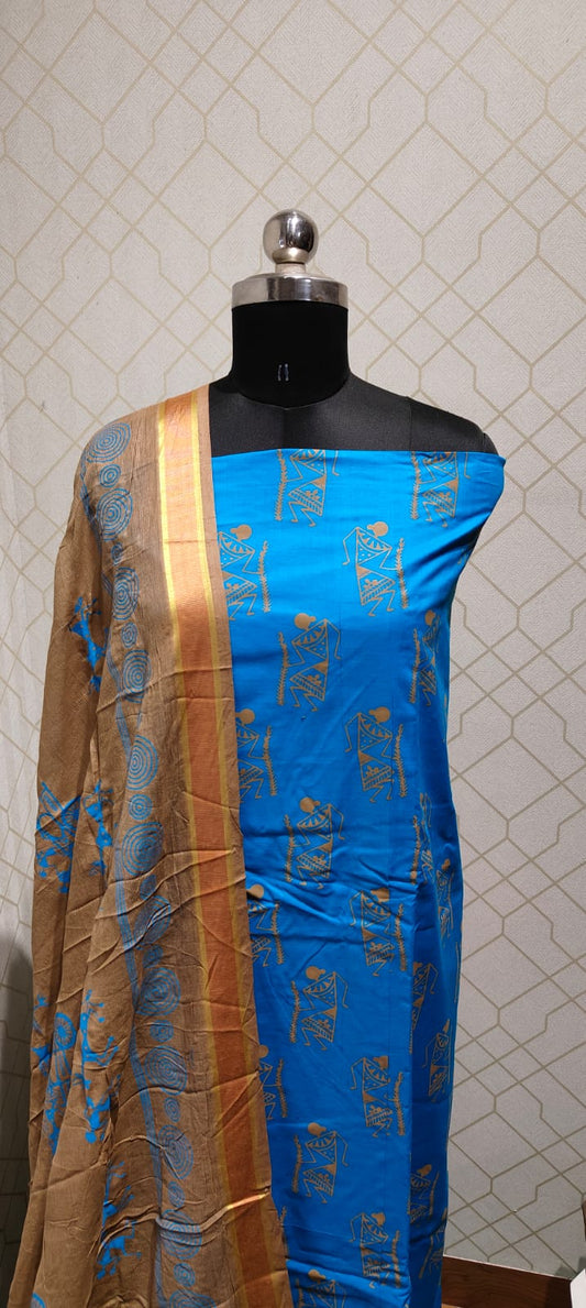 2.5 mtrs Office Wear Warli Cotton Salwar - 01