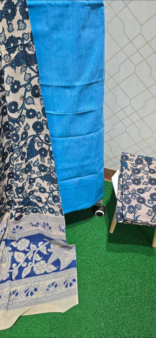 Kalamkari 3 piece Cotton suit - 19