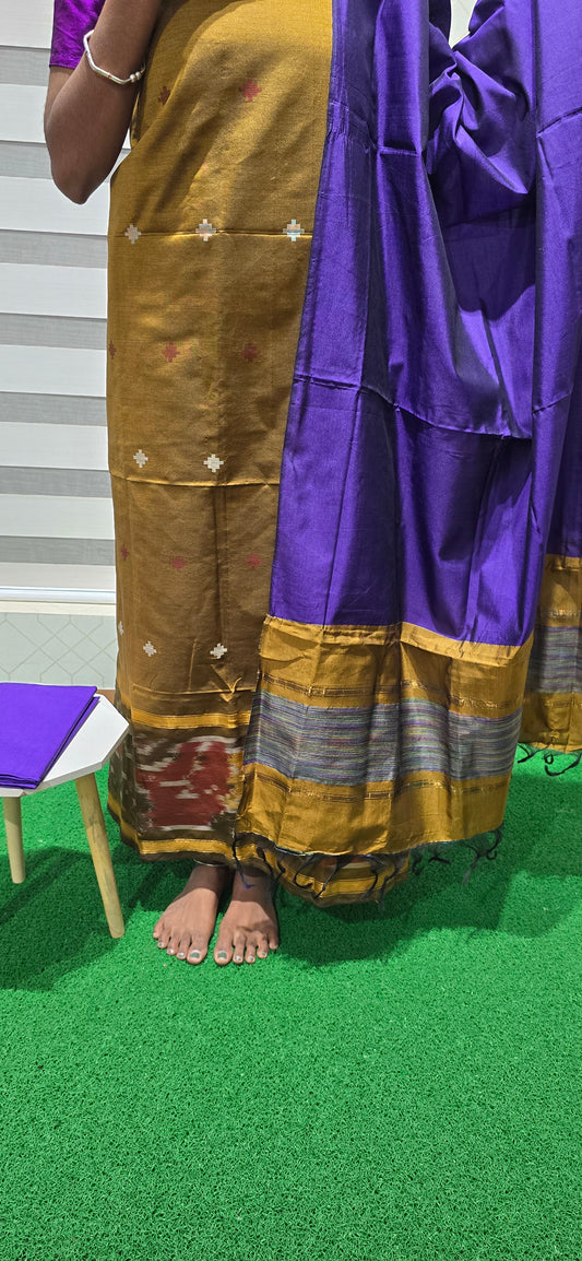 Pochampalli Ikkat Sico with border dupatta - PIS15