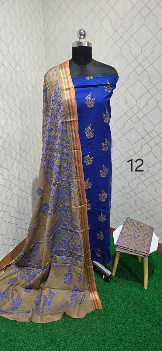 2.5 mtrs Office Wear Cotton Salwar - 12