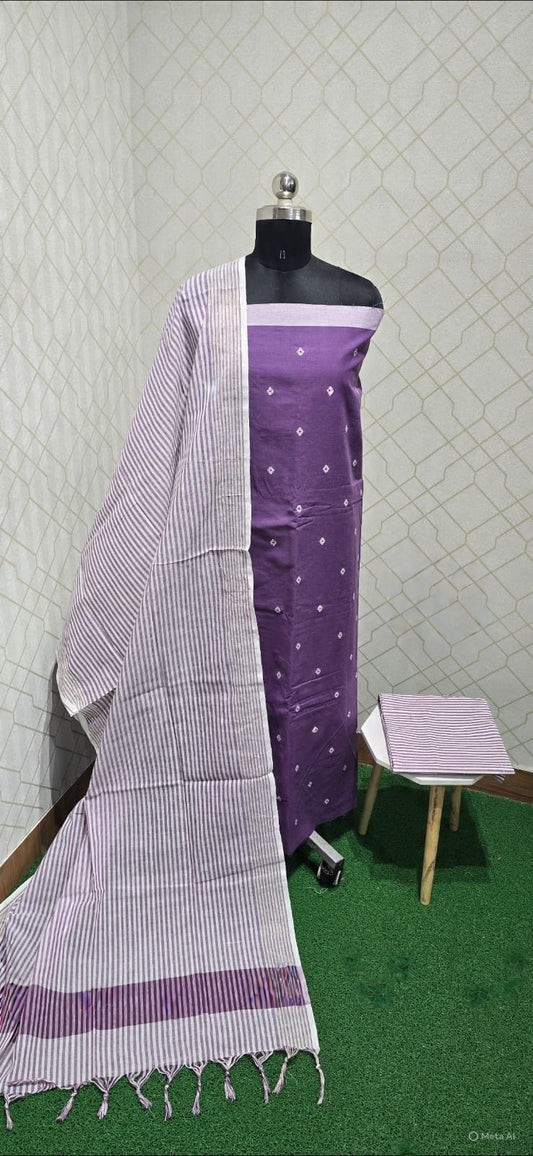 Office wear Handloom Cotton Suits - 8