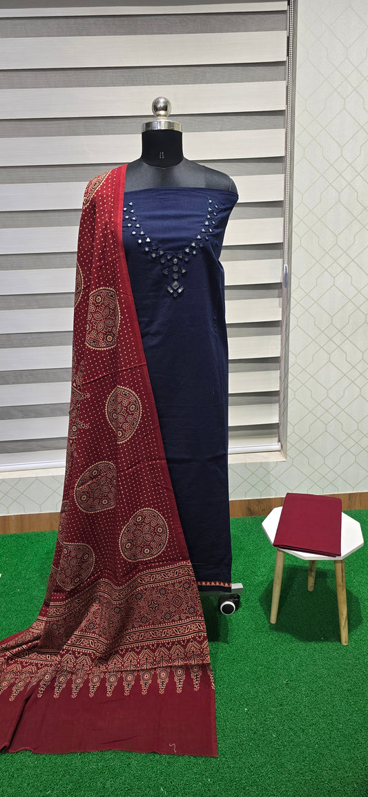 Customized Handloom Cotton Suit - CH04