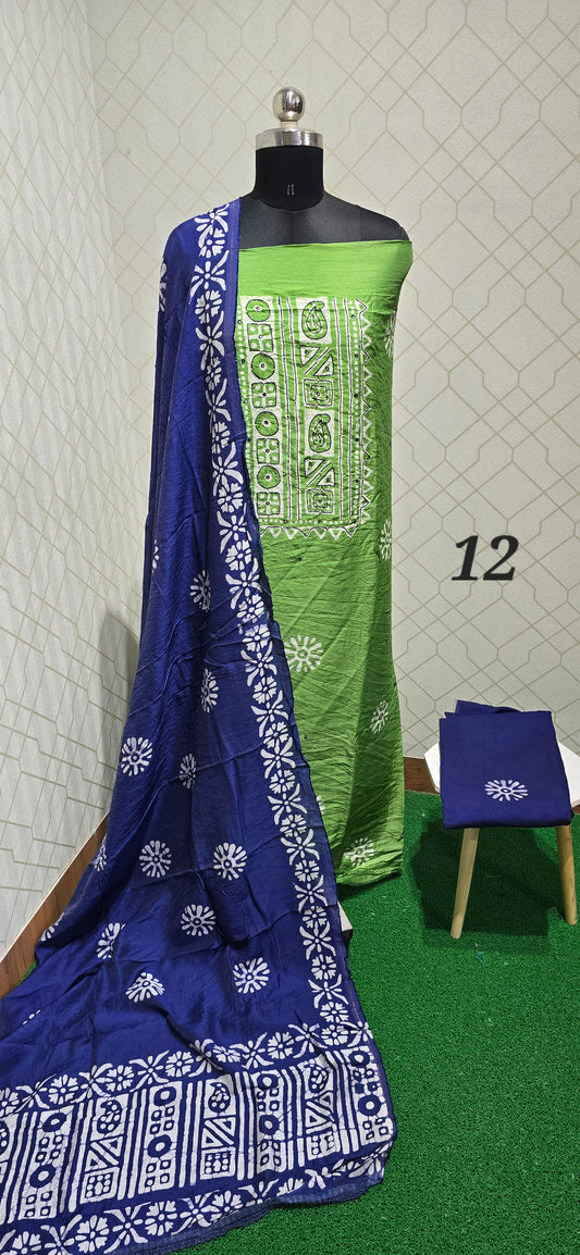 Bathik Silk Suit - S12