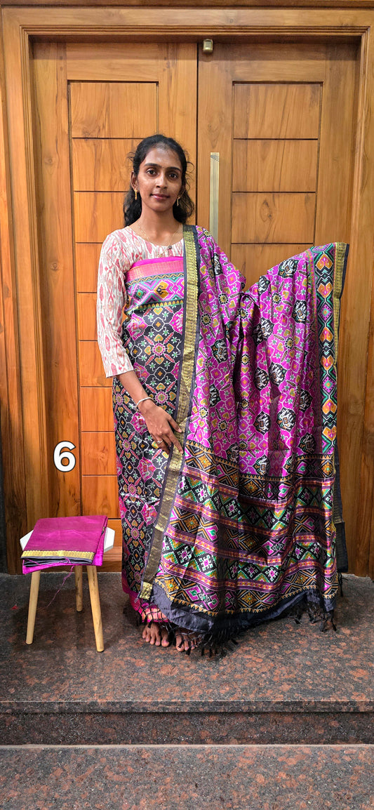 Black Base Patola Silk - BP06
