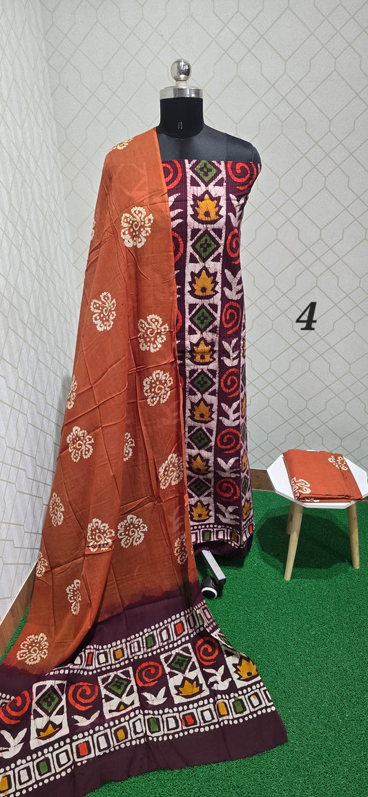Kantha Bathik Cotton Suit - KBC04