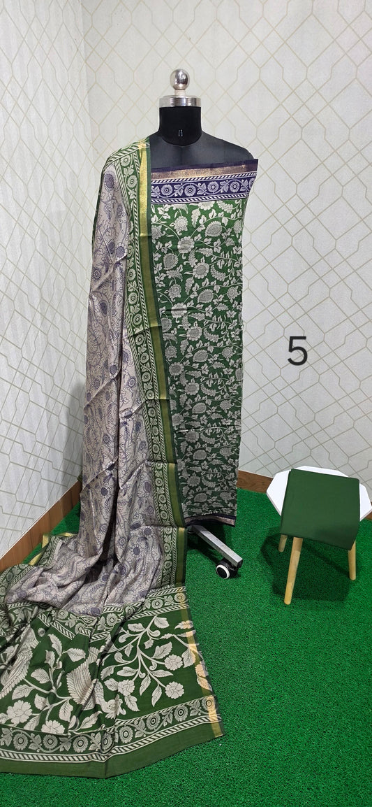 Semi-Maheswari Silk Salwars - SM05