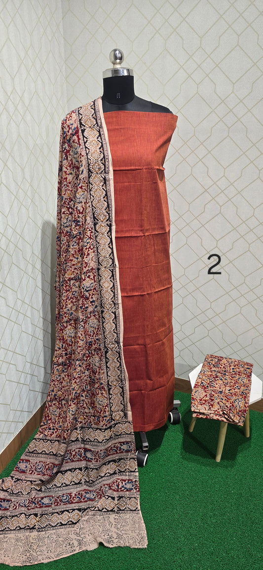 Kalamkari 3 piece Cotton suit - 02