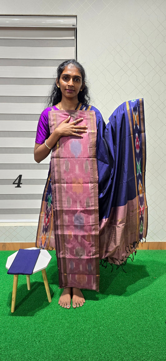 Pochampalli Ikkat Sico with border dupatta - PIS04