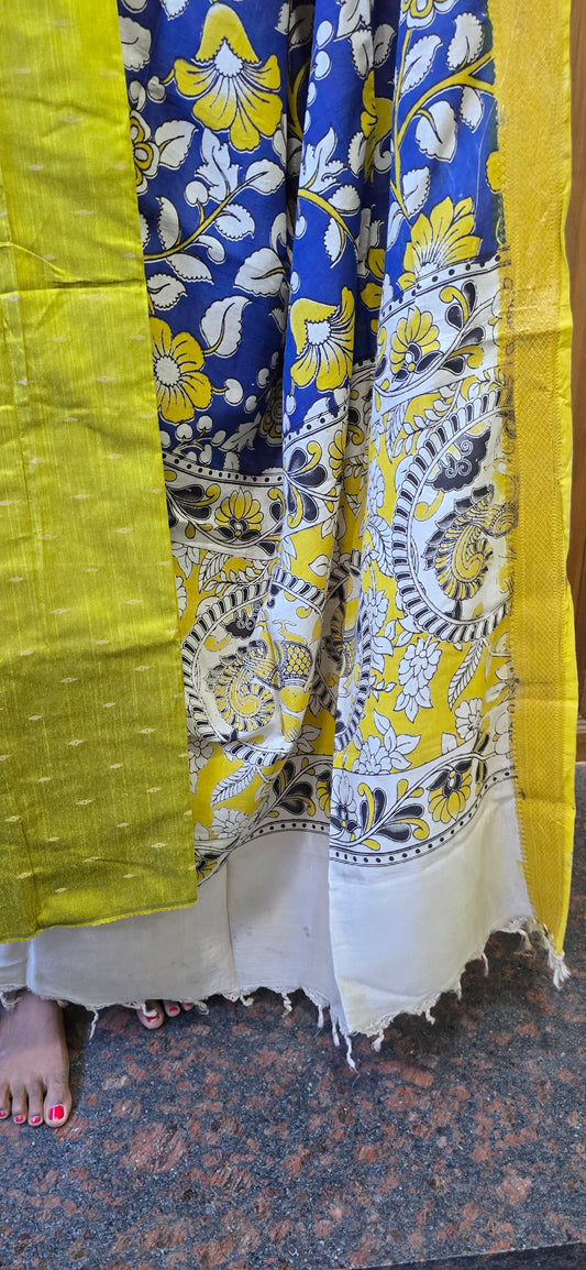 Raw silk with Chennuri silk Dupatta - RC14