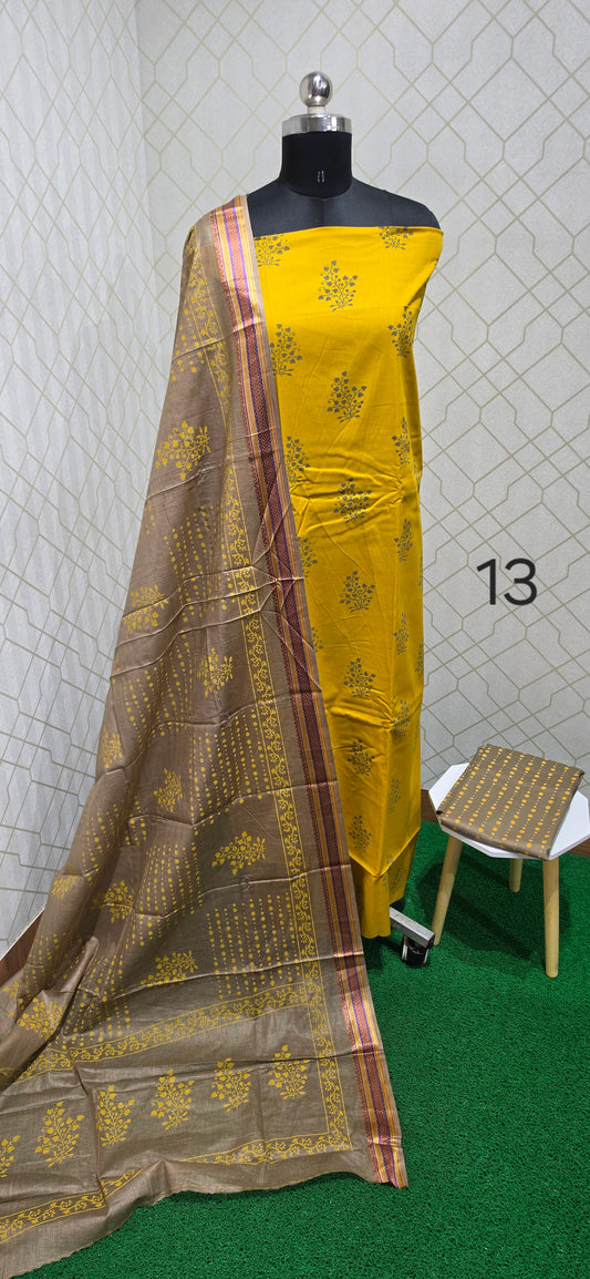 2.5 mtrs Office Wear Cotton Salwar - 13