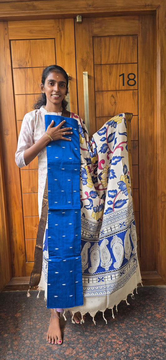 Raw silk with Chennuri silk Dupatta - RC18