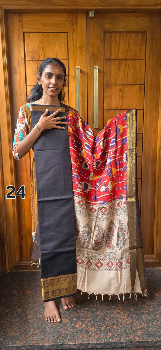Mangalagiri top with Chennuri silk Dupatta - RC24