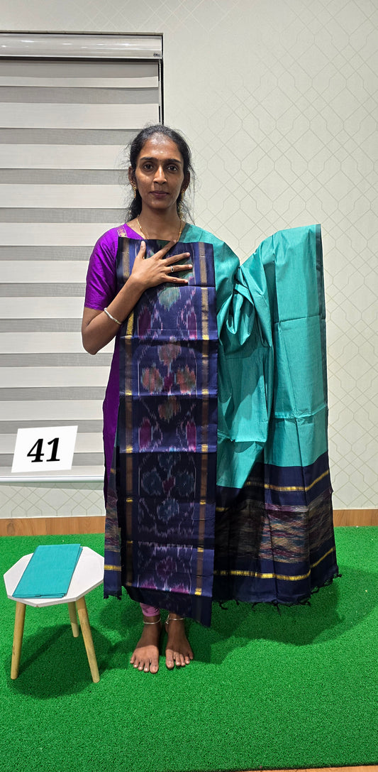 Pochampalli Ikkat Sico with border dupatta - PIS41