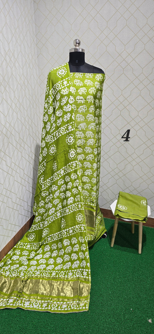 Gajji Silk Bathik Suit - 04