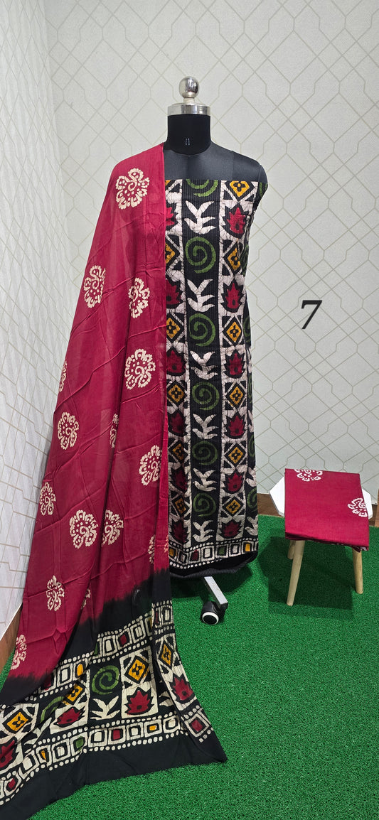 Kantha Bathik Cotton Suit - KBC07
