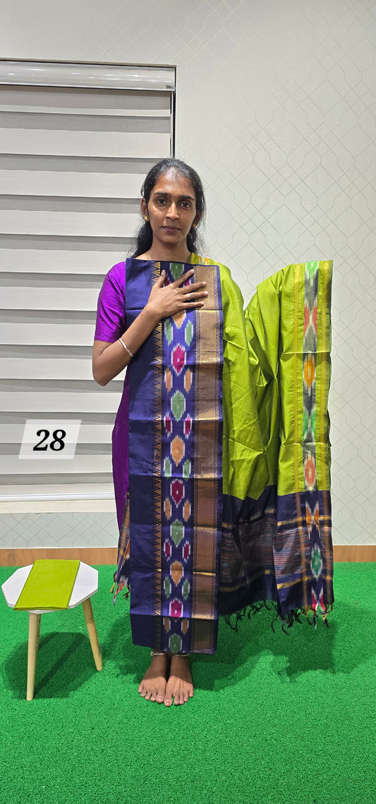 Pochampalli Ikkat Sico with border dupatta - PIS28