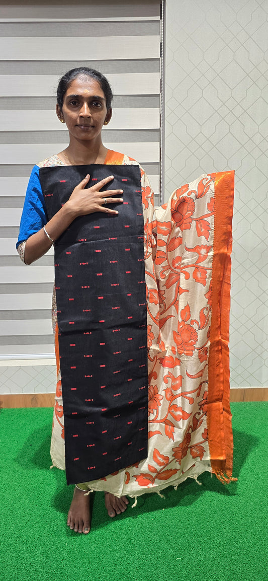 Raw silk with Chennuri silk Dupatta - RC10