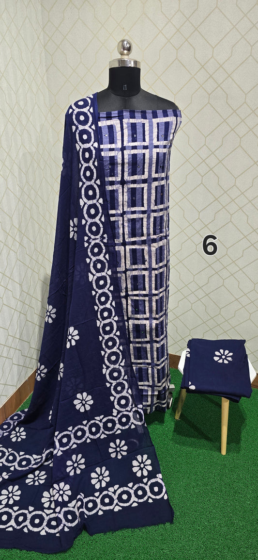 Bathik Cotton Suit - SSB6