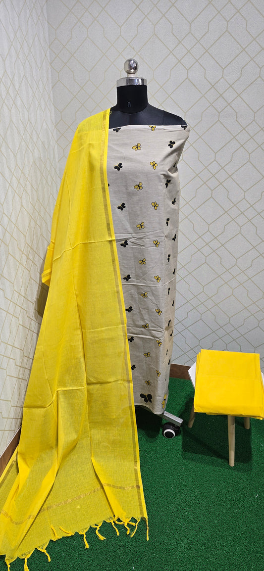 Office wear Handloom Cotton Suits - H01