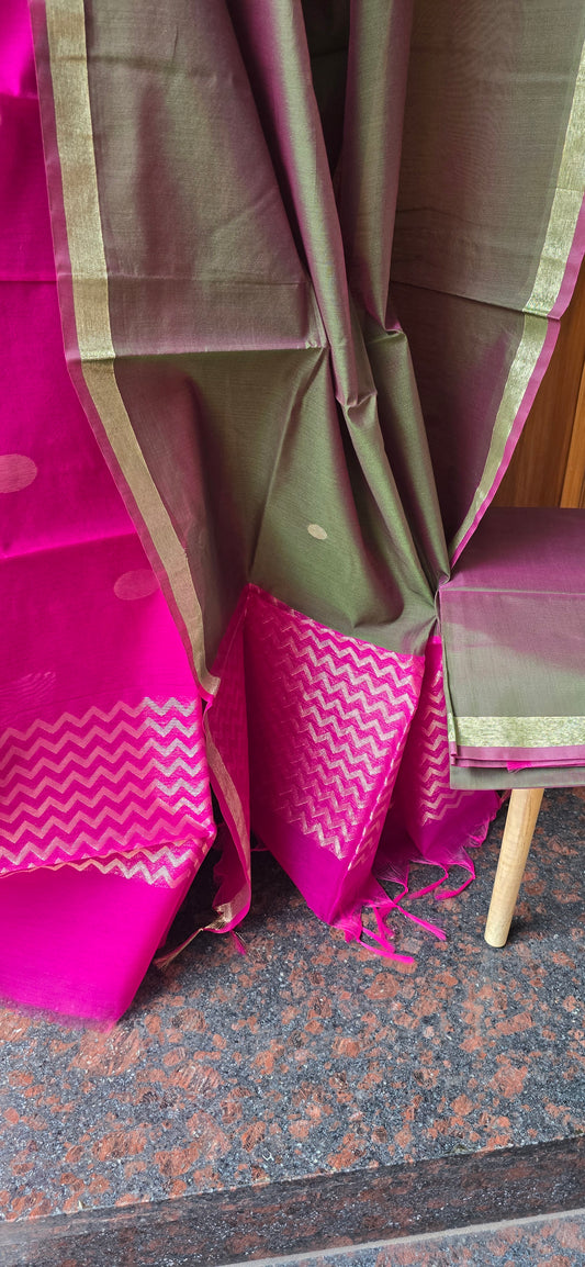 Pure Silk Cotton Suit  - 04