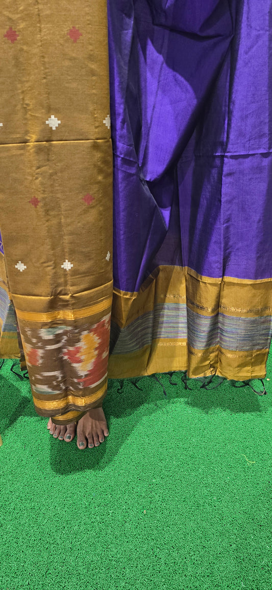 Pochampalli Ikkat Sico with border dupatta - PIS17