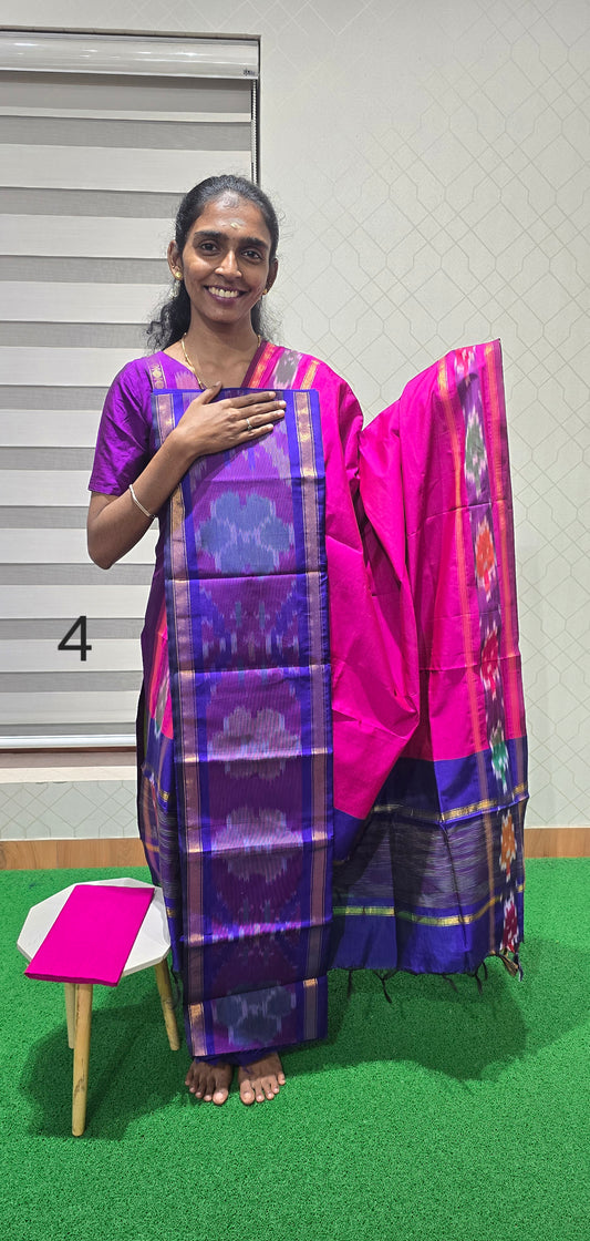 Pochampalli Ikkat Sico with border dupatta - PIS04