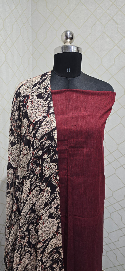 Kalamkari 3 piece Cotton suit - 09