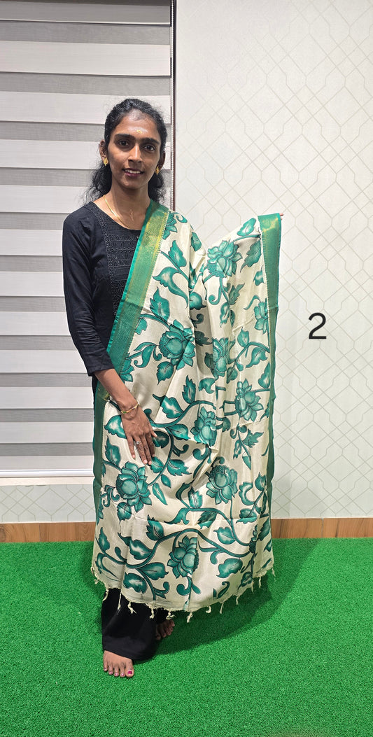 Chennuri Kalamkari Silk Dupatta - P02