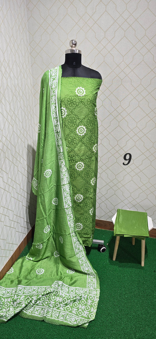 Bathik Silk suit - 09