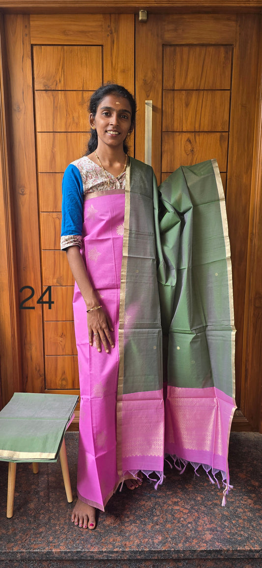 Pure Silk Cotton Suit  - 24