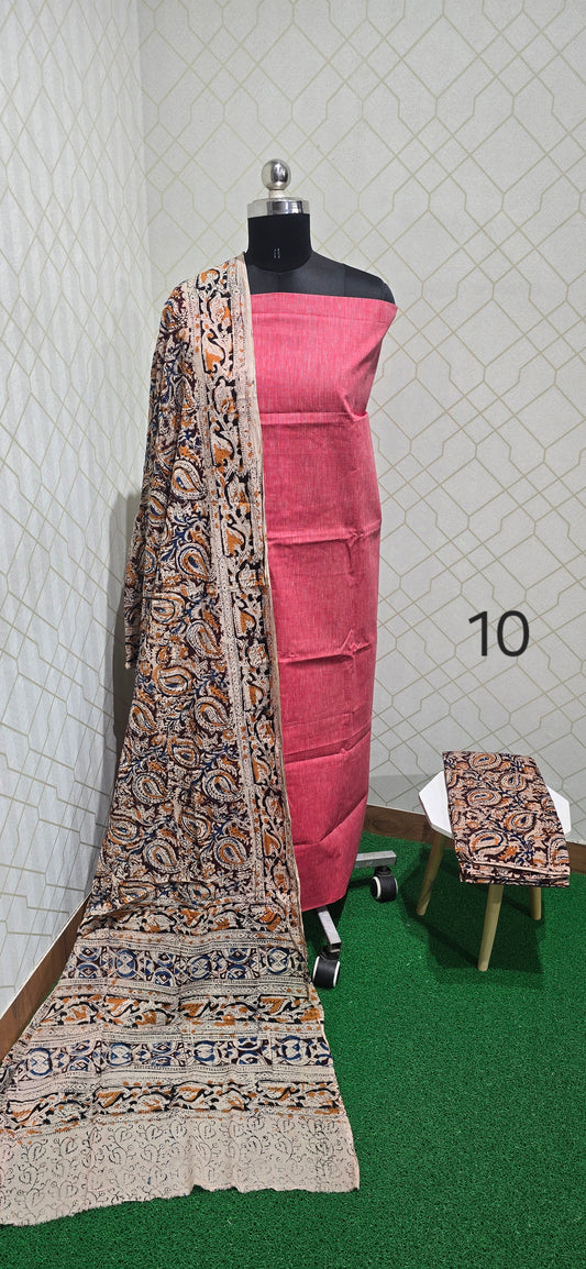 Kalamkari 3 piece Cotton suit - 10