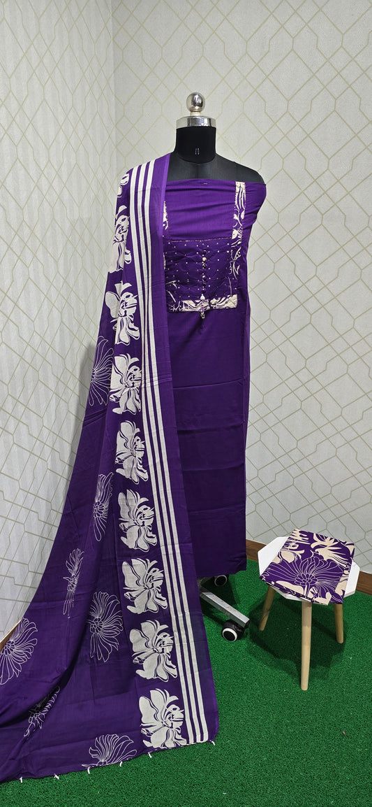 Premium Pure Cotton Suit - 09