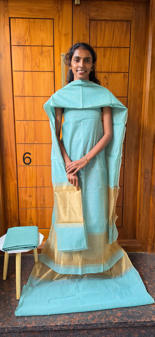 Semi Silk Cotton Suit  - 06