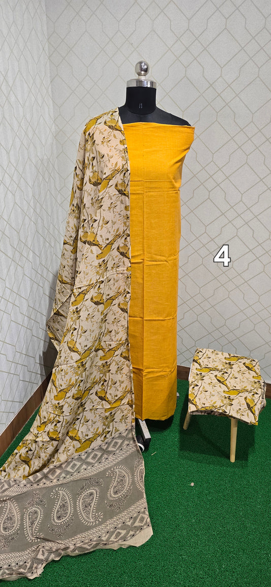 Kalamkari 3 piece Cotton suit - 04