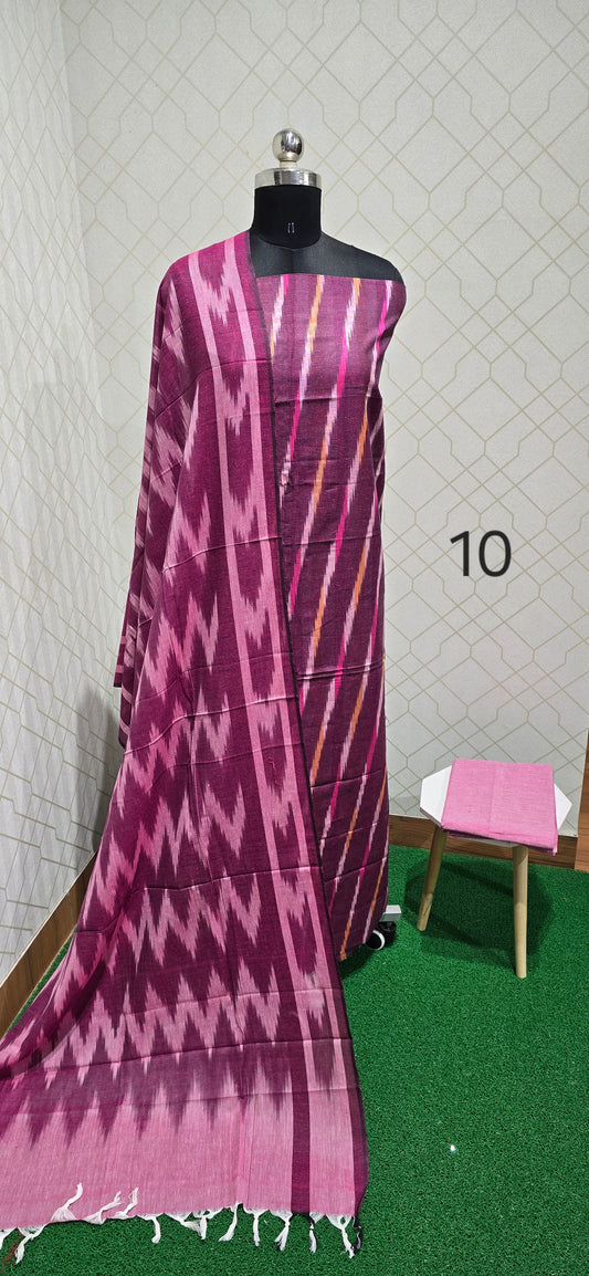 Soft Ikkat Cotton Suit - 10