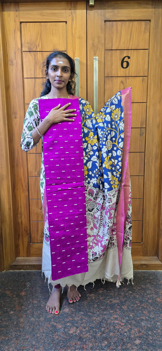 Raw silk with Chennuri silk Dupatta - RC06