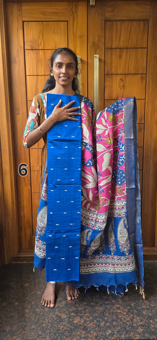 Raw silk with Chennuri silk Dupatta - RC06
