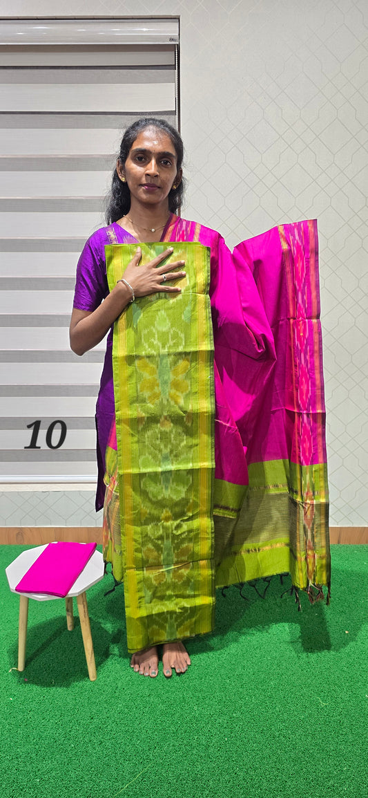 Pochampalli Ikkat Sico with border dupatta - PIS10
