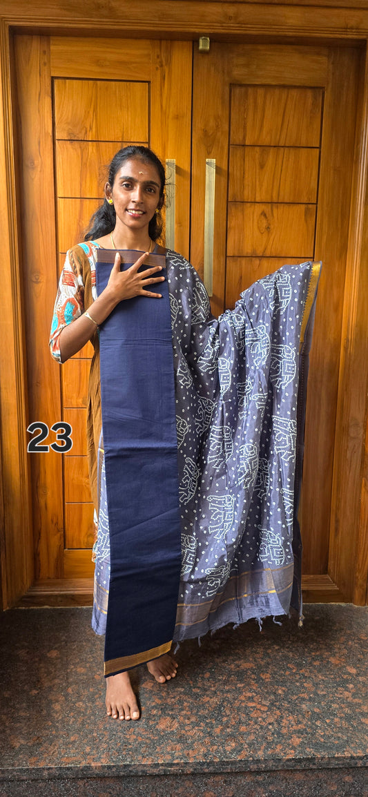 Mangalagiri top with Chennuri silk Dupatta - RC23