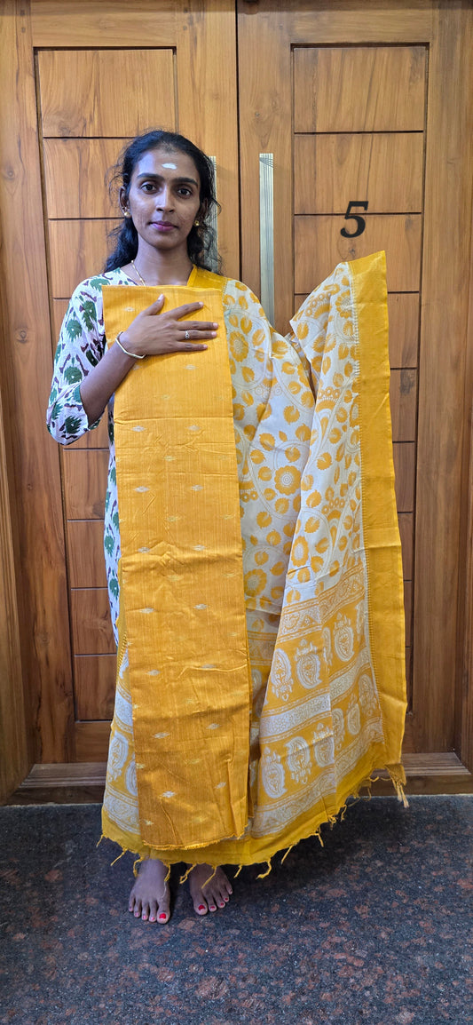 Raw silk with Chennuri silk Dupatta - RC05