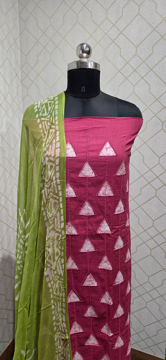 Bathik Cotton Suit - BCN08