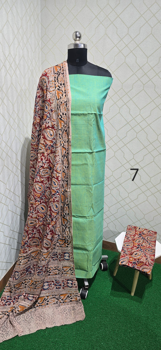 Kalamkari 3 piece Cotton suit - 07