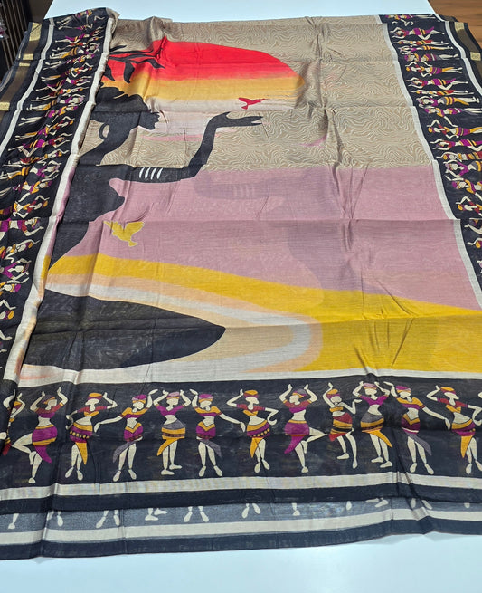 Semi-Maheswari Silk Salwars - SM08