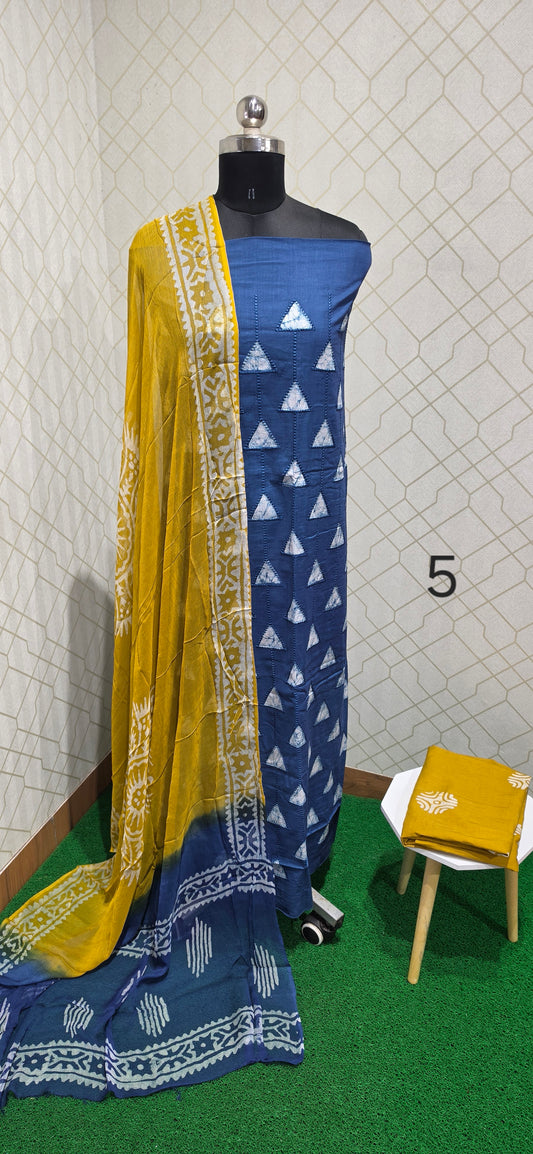Bathik Cotton Suit - BCN05