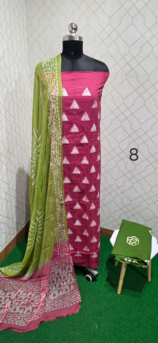 Bathik Cotton Suit - BCN08